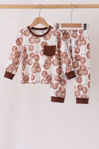 Milk Cookie Print Pants Set