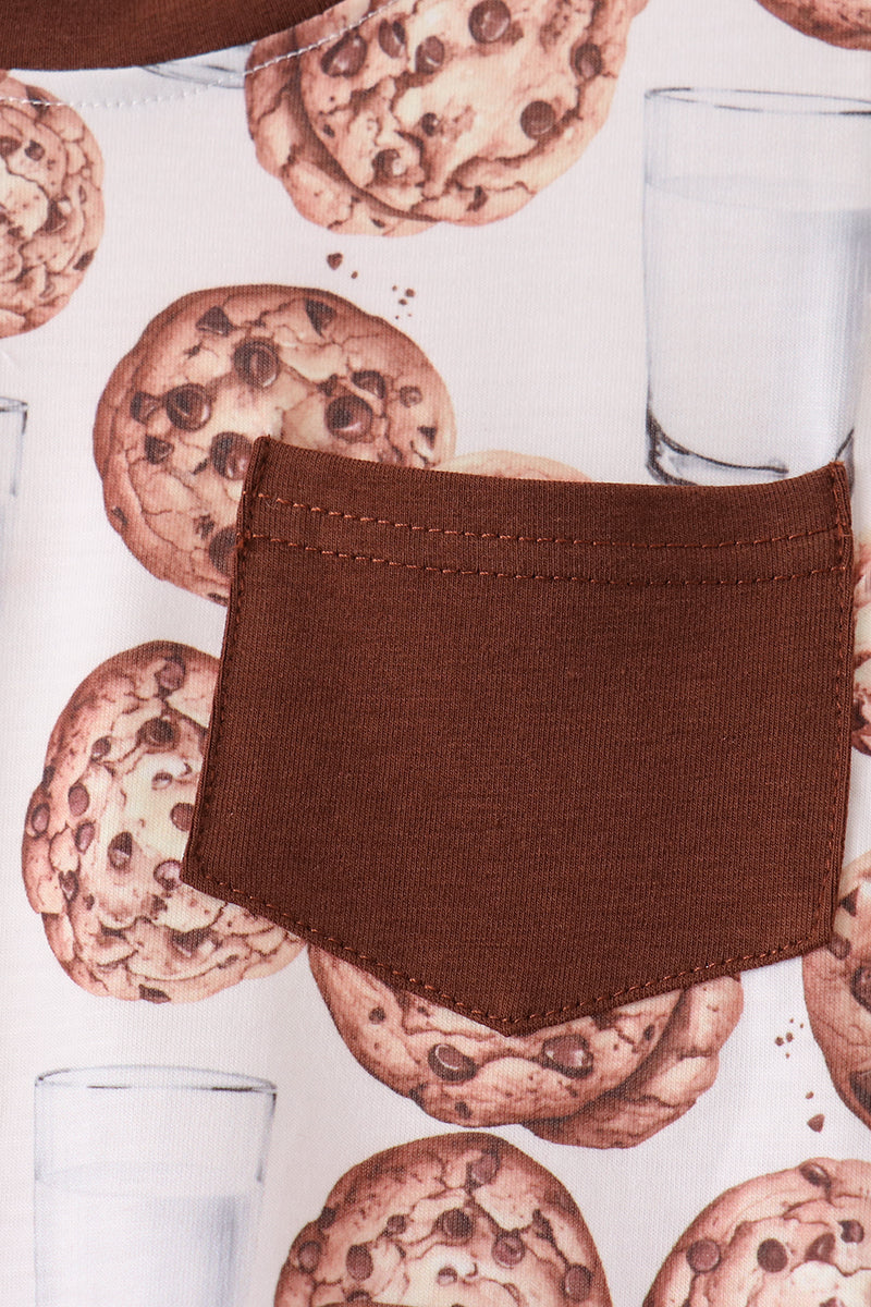 Milk Cookie Print Pants Set