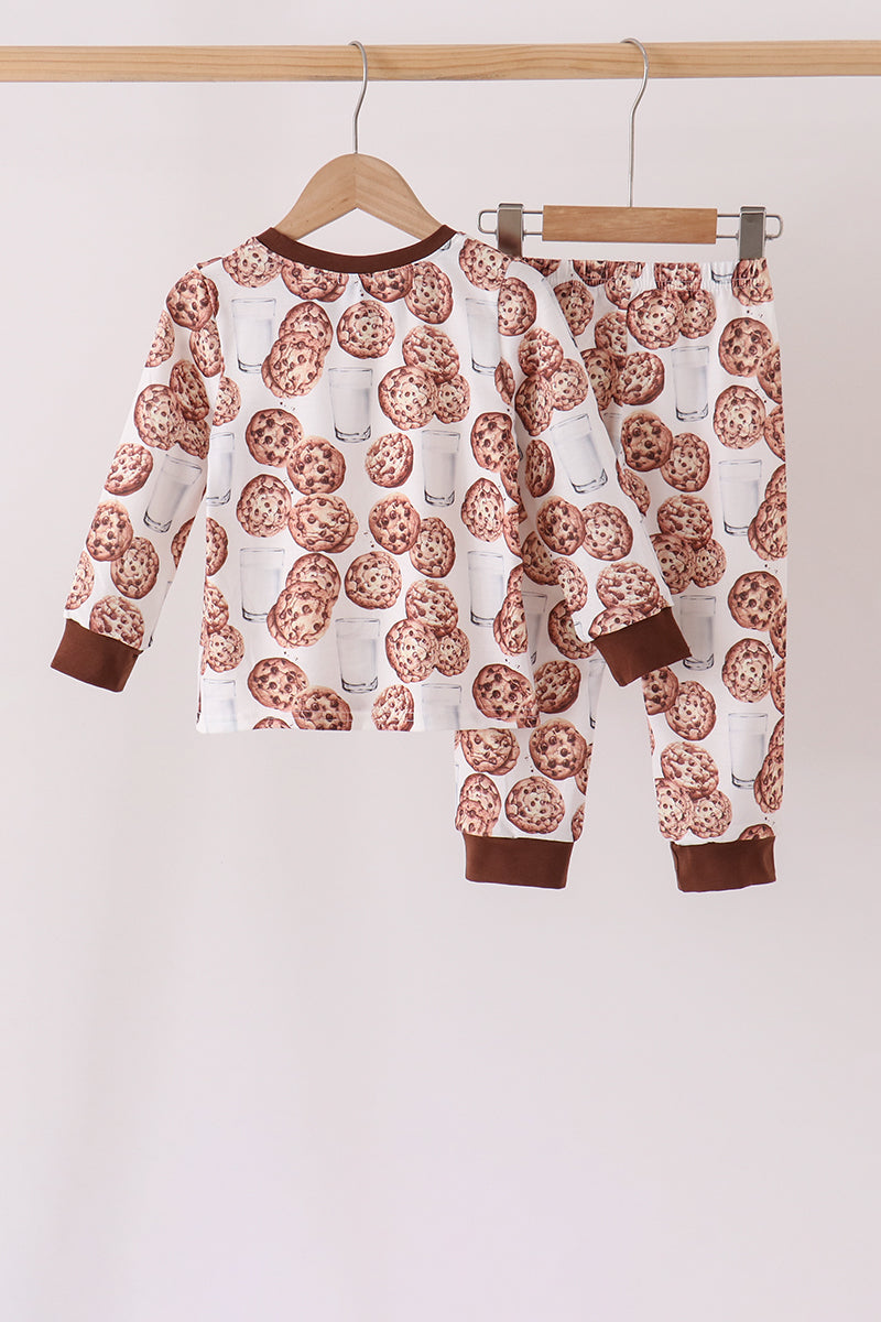 Milk Cookie Print Pants Set