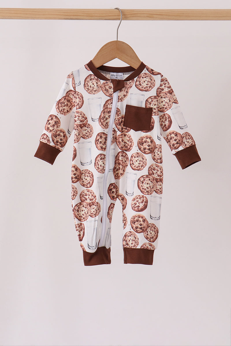 Milk Cookie Print Romper
