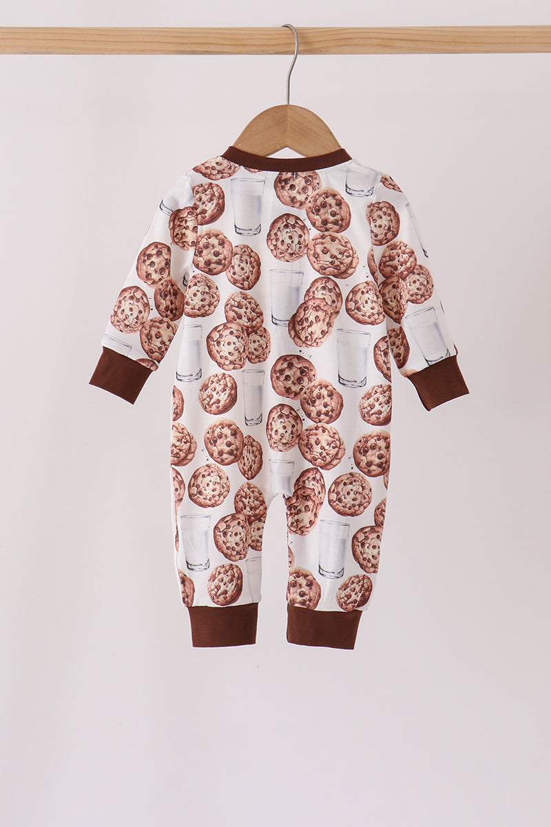 Milk Cookie Print Romper