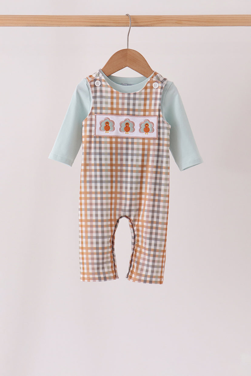 Turkey Embroidery Plaid 2pc set