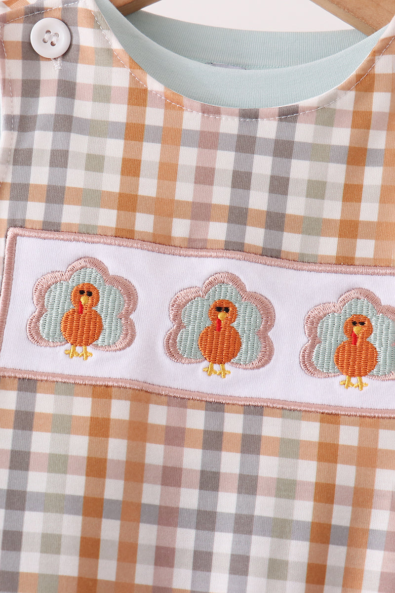 Turkey Embroidery Plaid 2pc set