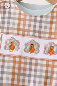 Turkey Embroidery Plaid 2pc set