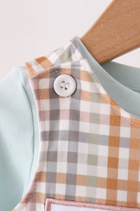 Turkey Embroidery Plaid 2pc set