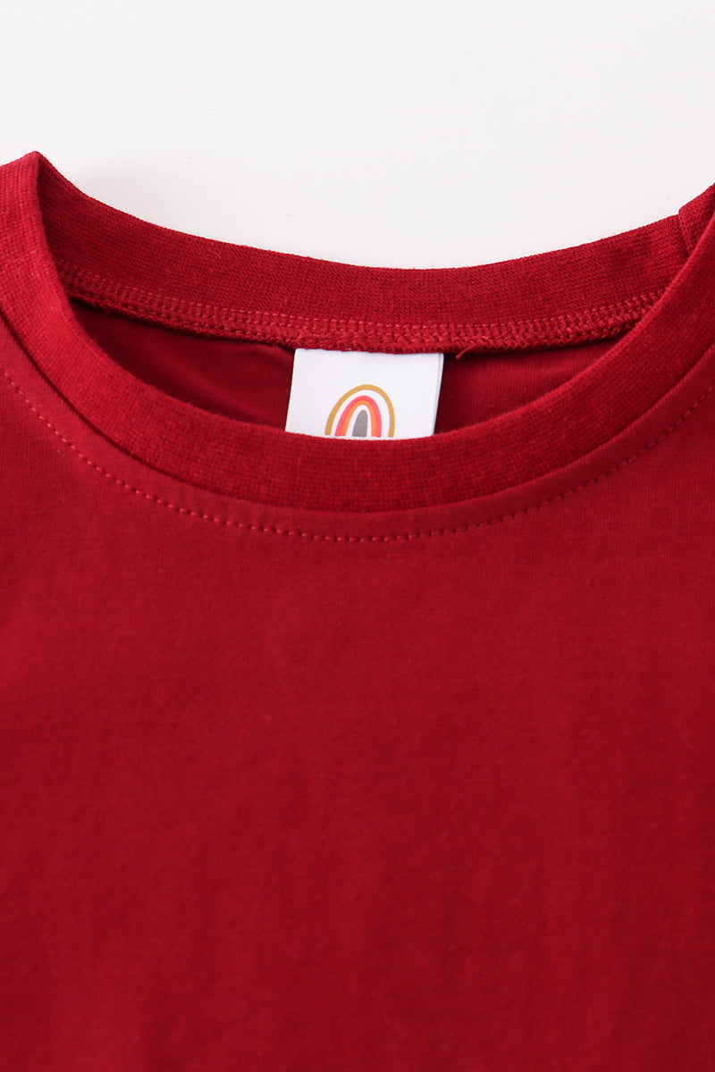 Maroon Blank Basic T-Shirt Adult Kids And Baby Bubble - Essential Southern Charm