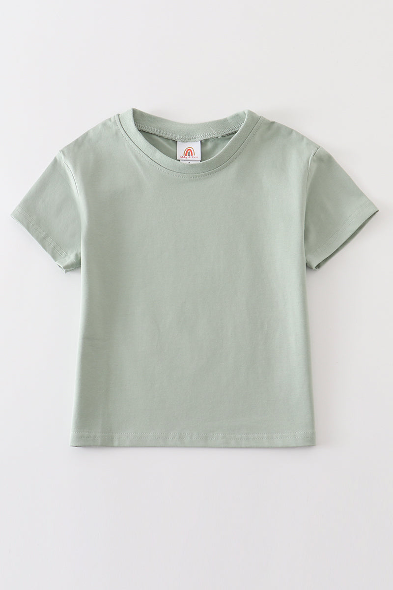 Sage Blank Basic T-Shirt Adult Kids And Baby Bubble - Essential Southern Charm