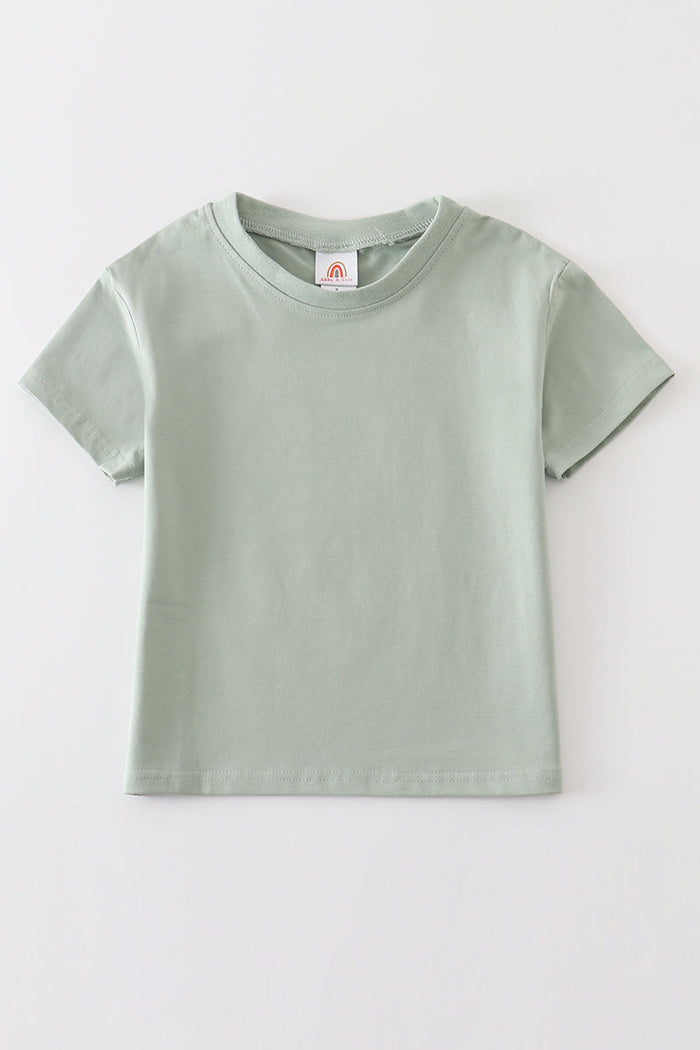 Sage Blank Basic T-Shirt Adult Kids And Baby Bubble - Essential Southern Charm