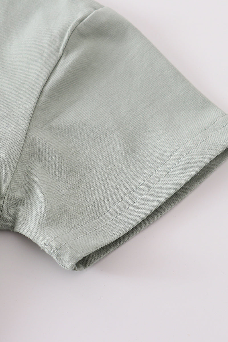 Sage Blank Basic T-Shirt Adult Kids And Baby Bubble - Essential Southern Charm