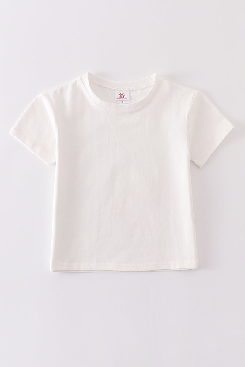 Cream Blank Basic T-Shirt Adult Kids And Baby Bubble - Essential Southern Charm