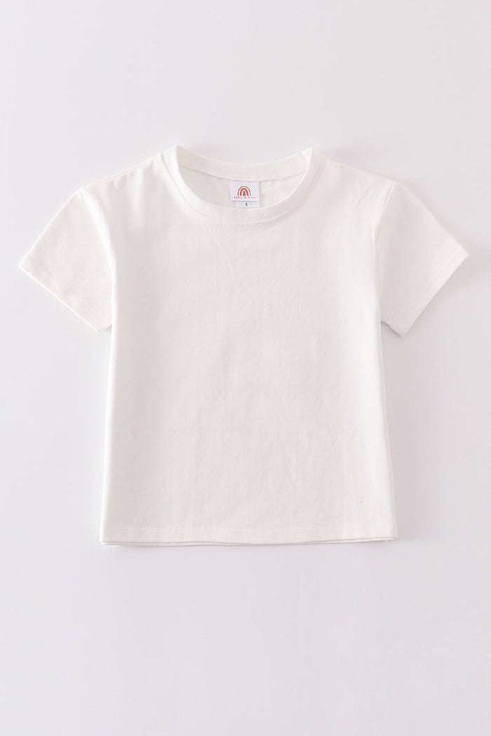 Cream Blank Basic T-Shirt Adult Kids And Baby Bubble - Essential Southern Charm