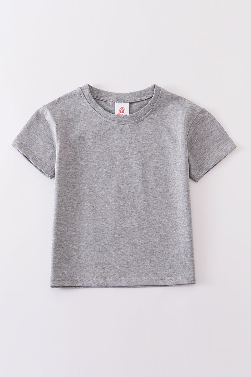 Gray Blank Basic T-Shirt Adult Kids And Baby Bubble - Essential Southern Charm