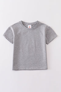 Gray Blank Basic T-Shirt Adult Kids And Baby Bubble - Essential Southern Charm
