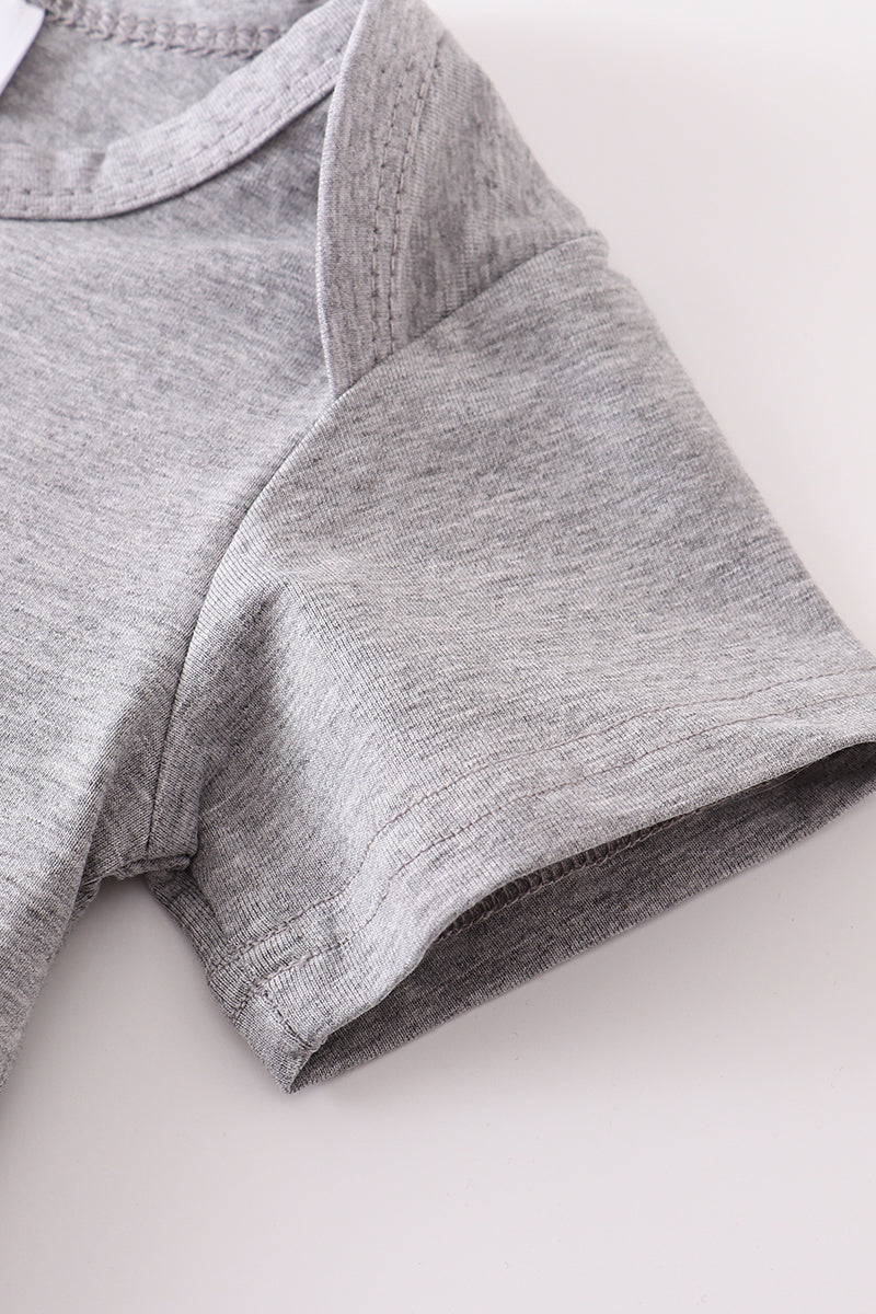 Gray Blank Basic T-Shirt Adult Kids And Baby Bubble - Essential Southern Charm