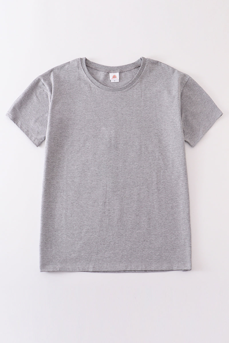 Gray Blank Basic T-Shirt Adult Kids And Baby Bubble - Essential Southern Charm