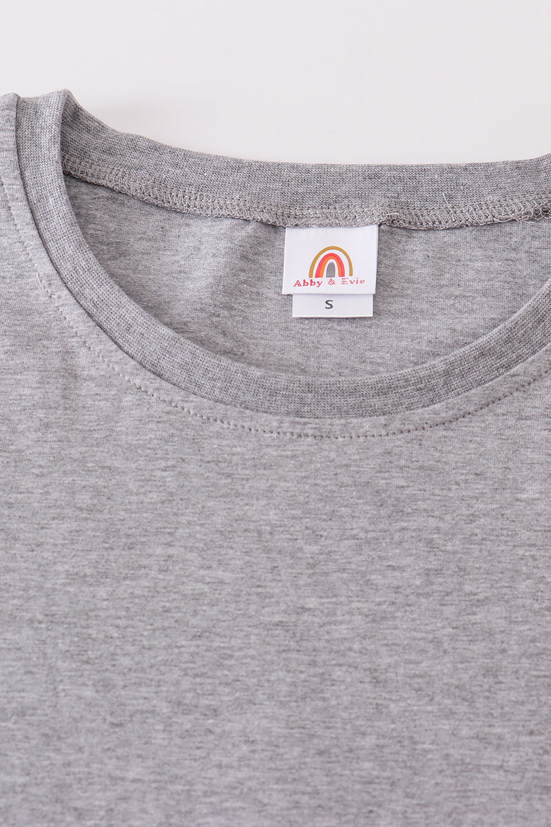 Gray Blank Basic T-Shirt Adult Kids And Baby Bubble - Essential Southern Charm