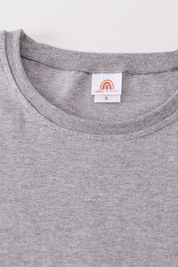 Gray Blank Basic T-Shirt Adult Kids And Baby Bubble - Essential Southern Charm