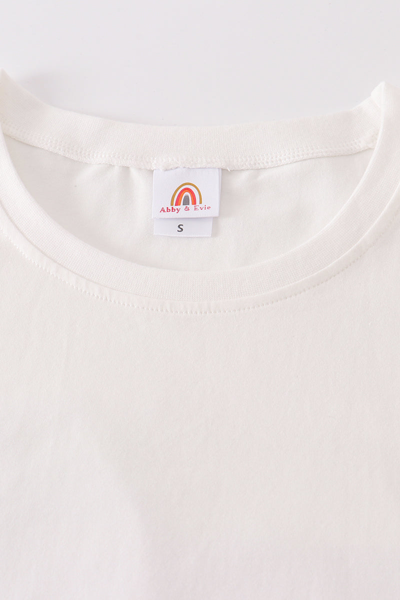 Cream Blank Basic T-Shirt Adult Kids And Baby Bubble - Essential Southern Charm