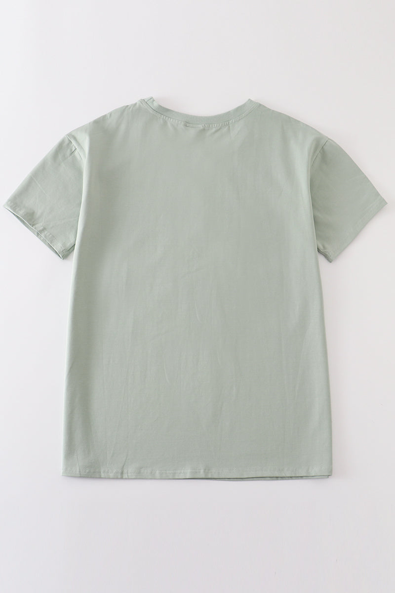 Sage Blank Basic T-Shirt Adult Kids And Baby Bubble - Essential Southern Charm