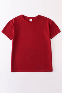 Maroon Blank Basic T-Shirt Adult Kids And Baby Bubble - Essential Southern Charm