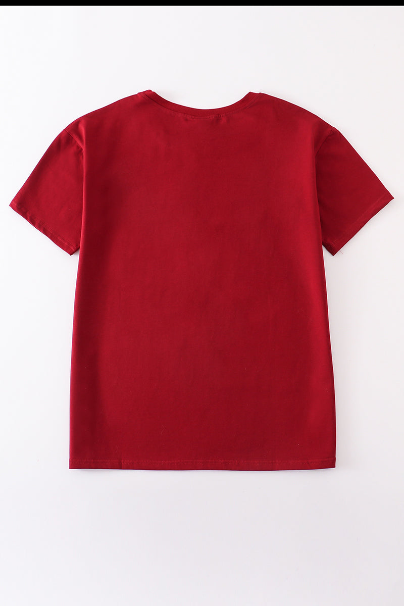 Maroon Blank Basic T-Shirt Adult Kids And Baby Bubble - Essential Southern Charm