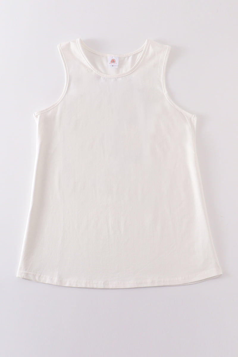 White Blank Basic Kids Teens Adult Tank Top - Essential Southern Charm