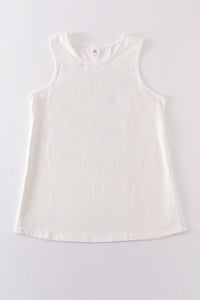White Blank Basic Kids Teens Adult Tank Top - Essential Southern Charm