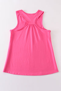 Hot Pink Blank Basic Kids Teens Adult Tank Top - Essential Southern Charm