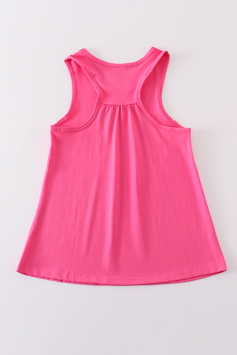Hot Pink Blank Basic Kids Teens Adult Tank Top - Essential Southern Charm