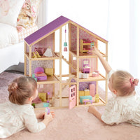 Tiny Land® Sweetwood Unicorn Dollhouse & Wooden Dollhouse Dolls