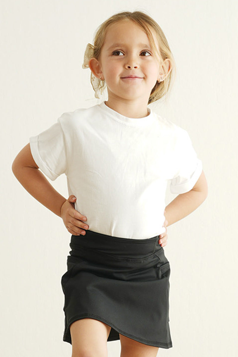 Premium Ivory Basic T-Shirt in kids and adult sizes made of soft, comfortable material perfect for matching family outfits.
