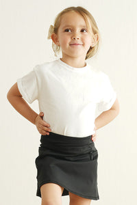 Premium Ivory Basic T-Shirt in kids and adult sizes made of soft, comfortable material perfect for matching family outfits.
