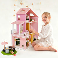 Tiny Land® Sweetwood Edge Dollhouse - Green & Pink
