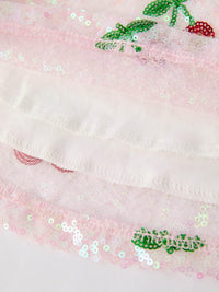Sweet Cherry Sequins Cute Dress - Essential Southern Charm