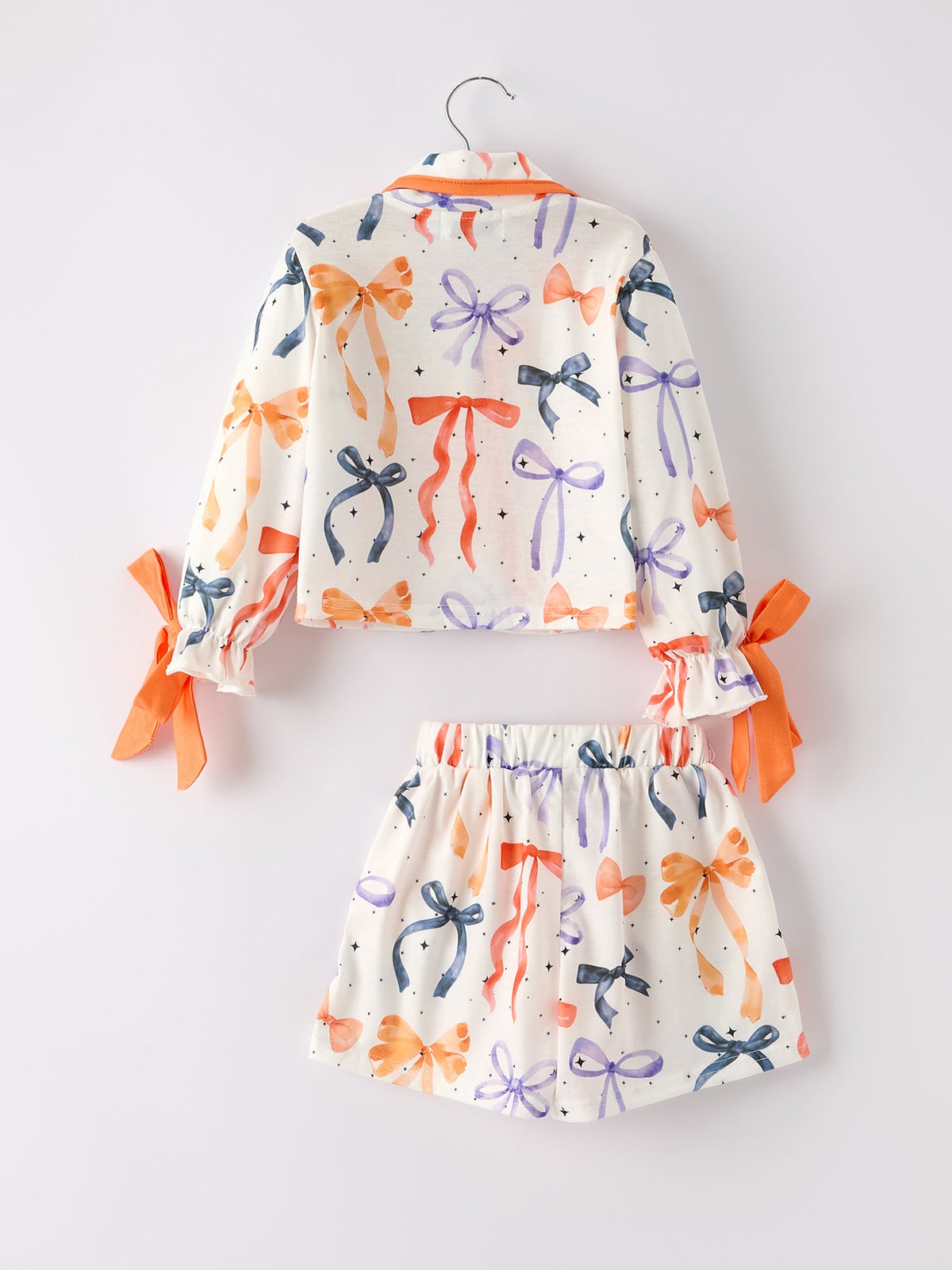 Fall Mommy and Me Bow Print Pajama Set