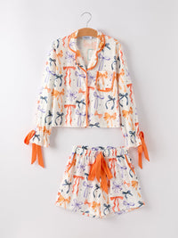 Fall Mommy and Me Bow Print Pajama Set