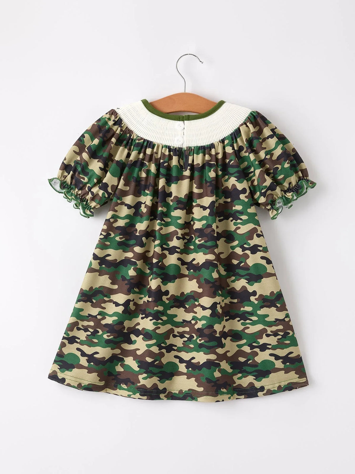 Camo Duck Smocking Embroidery Girls Dress - Essential Southern Charm