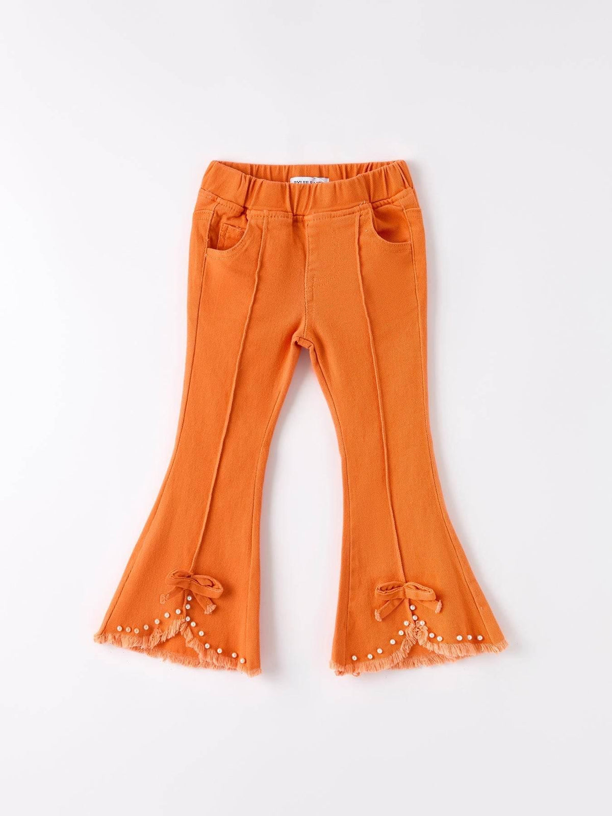 Orange Flared Elastic Jeans - Essential Southern Charm