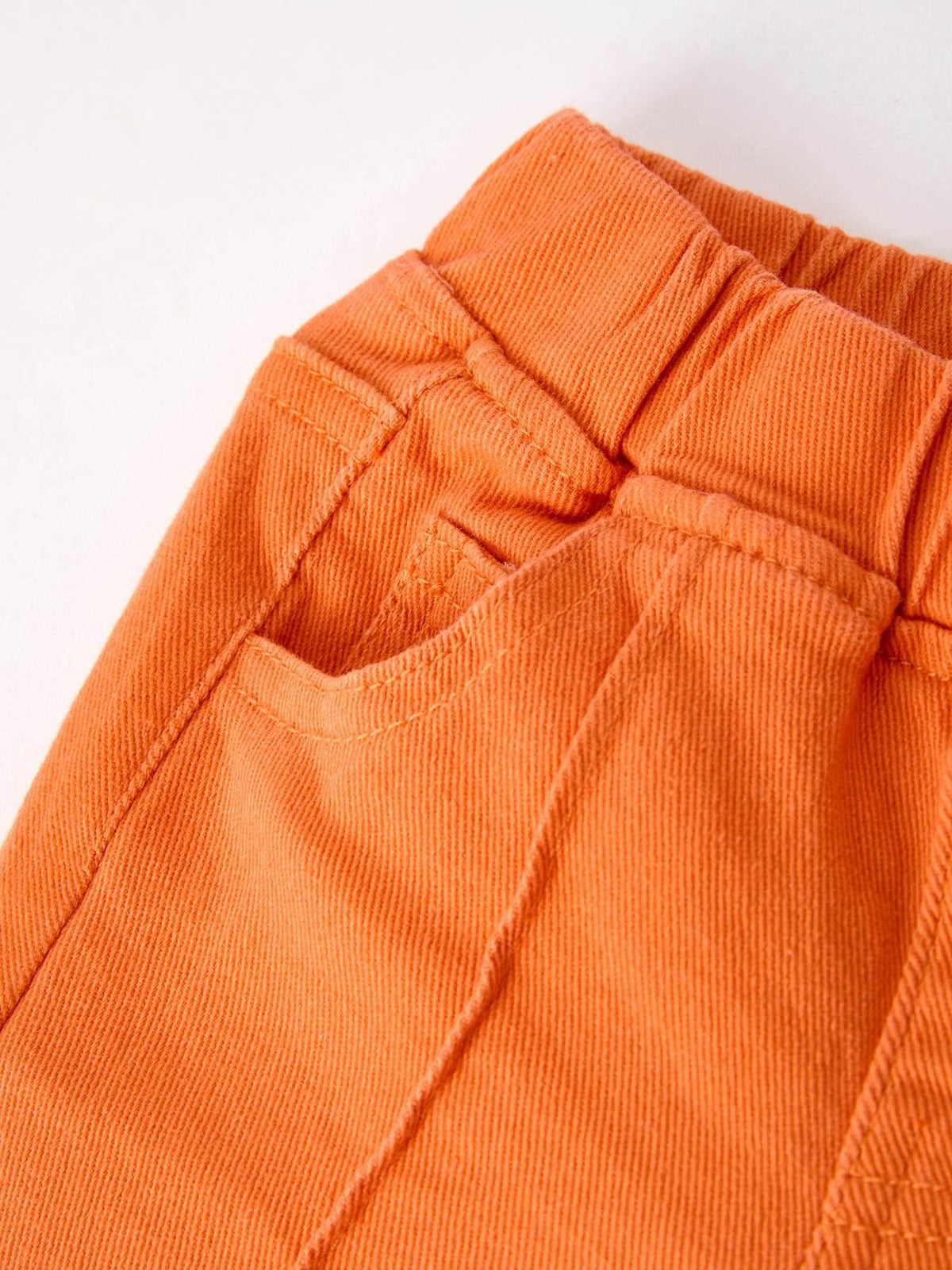 Orange Flared Elastic Jeans - Essential Southern Charm