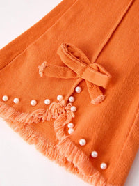 Orange Flared Elastic Jeans - Essential Southern Charm