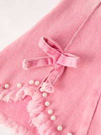 Pink Flared Elastic Jeans Denim pant