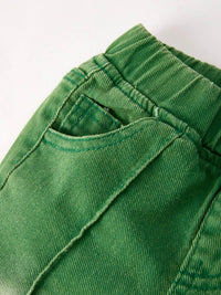 Green Flared Elastic Jeans - Essential Southern Charm