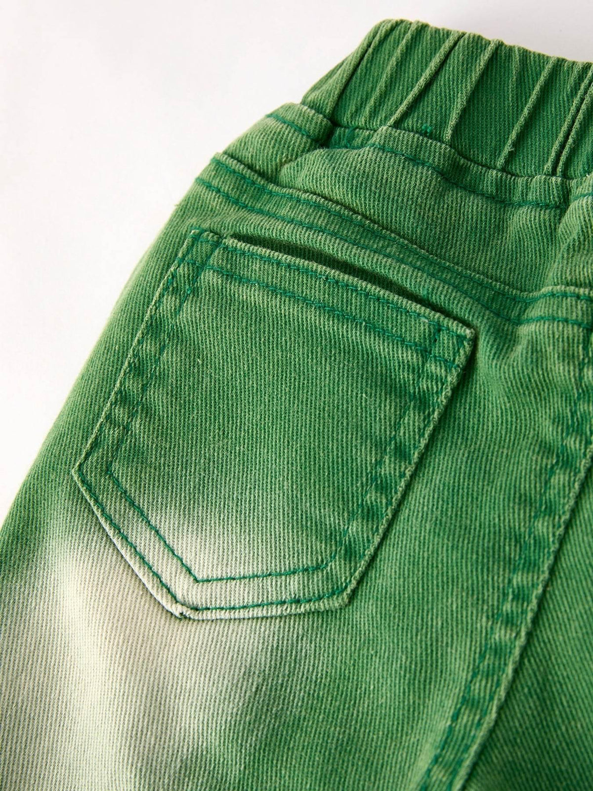 Green Flared Elastic Jeans - Essential Southern Charm
