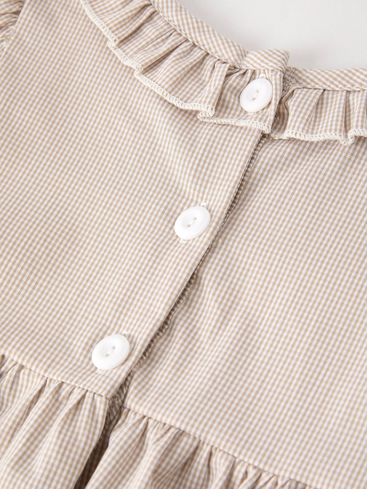 Pumpkin Embroidery Smock Plaid Girls Dress