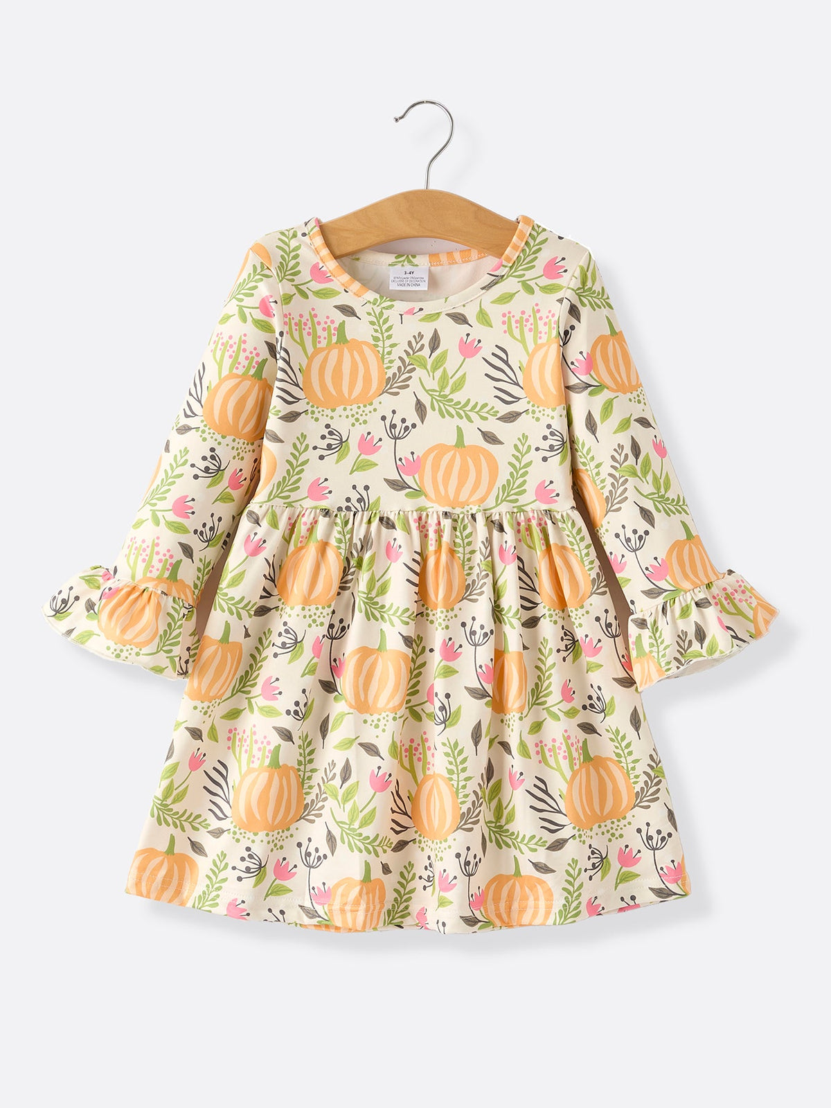 2 Piece Fall Thanksgiving Girls Dress Set