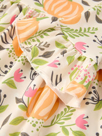 2 Piece Fall Thanksgiving Girls Dress Set