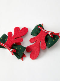 Christmas Elk Pom Pom Girls Hair Clip