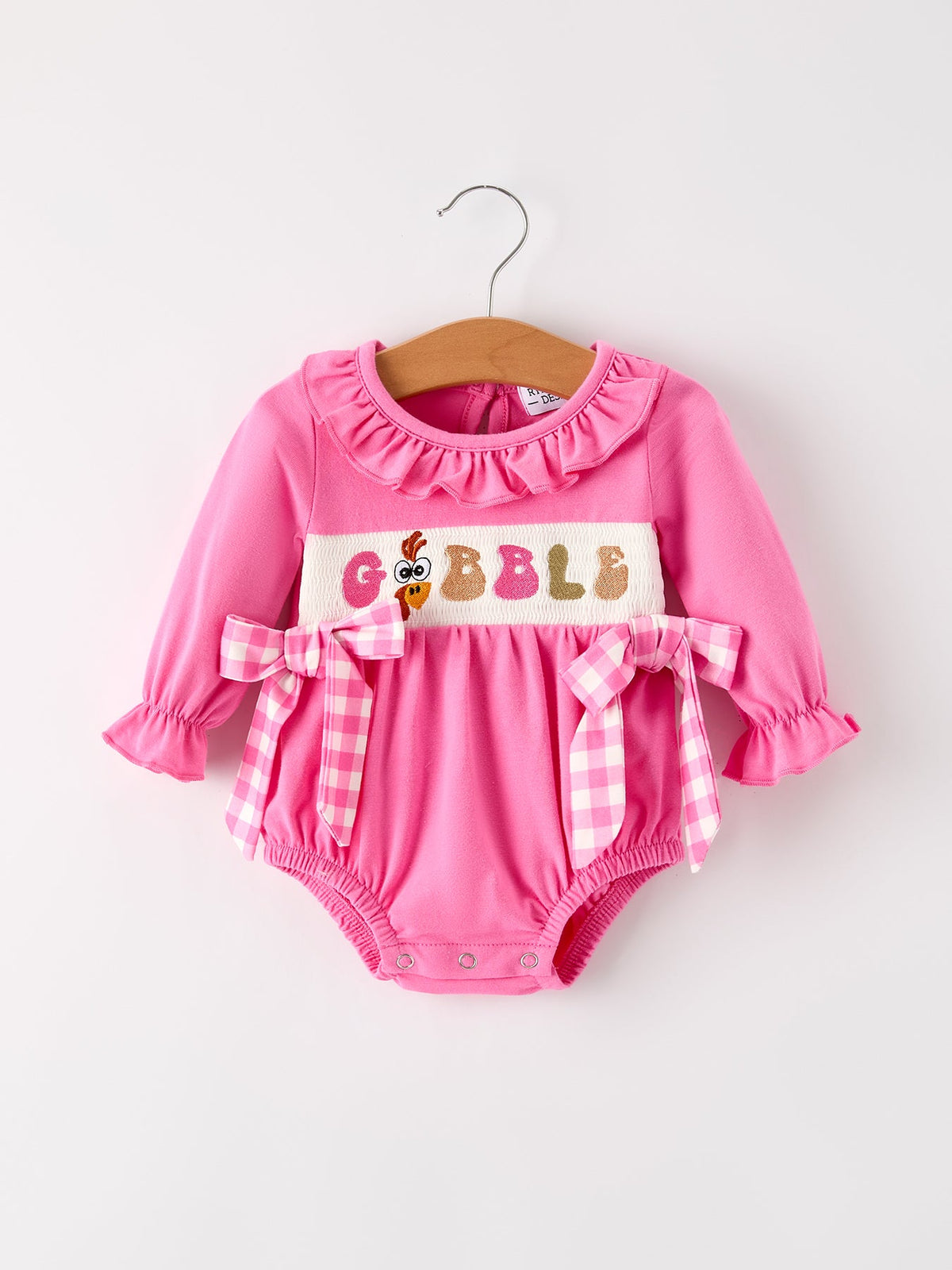 GOBBLE Smock Embroidery Baby Girl Romper