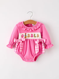 GOBBLE Smock Embroidery Baby Girl Romper