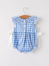 Pumpkin Smock Embroidery Baby Girl Romper